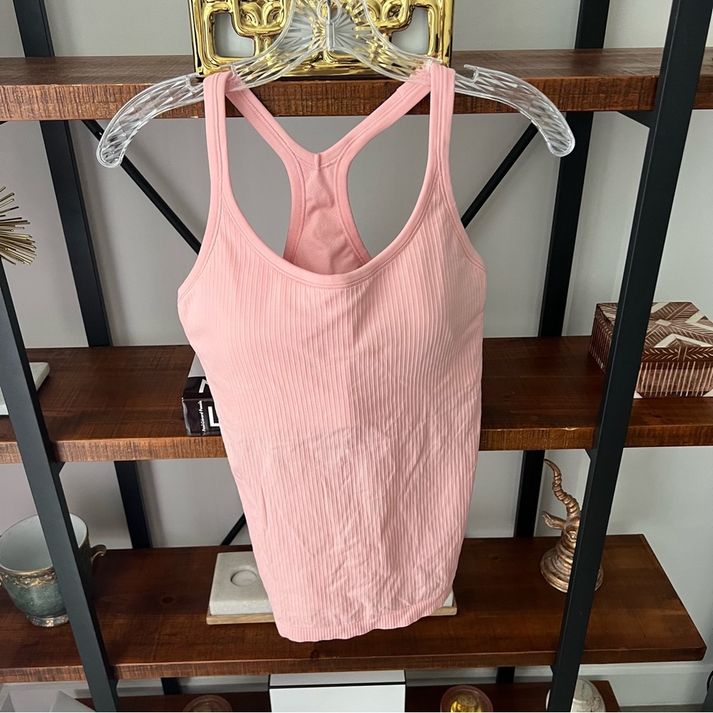 lululemon athletica Soft Pink Ribbed Tank